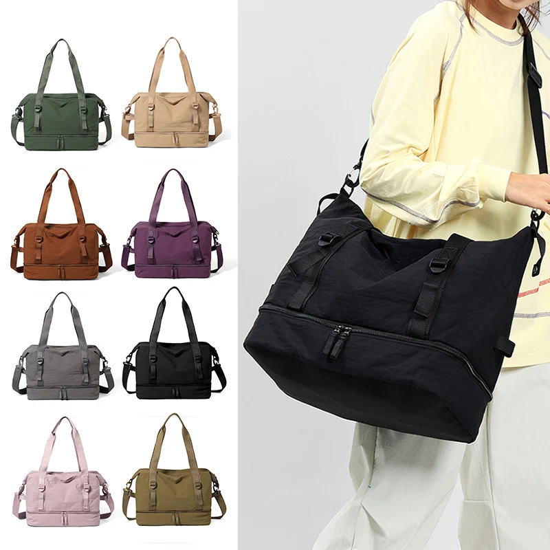 

Fitness Bag Large Capacity Travel Storage Bag Multifunctional Lightweight Short Trip Crossbody Bag Men Women Sports Gym Handbag