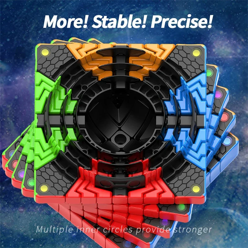 [Funcube] DianSheng Galaxy 9M DianSheng 9x9 M 9x9x9 Magnetic Black Internal Primary Internal Stickerless Cubo Magic Cube 9 Layer