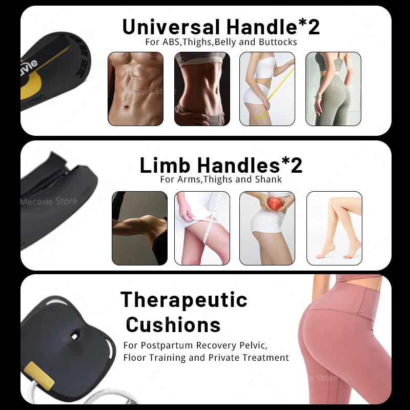 Mecavie Entfernung Überschüssiges Fett RF HIEMT 6500W Body Shaper Maschine Professionelle Fett Entfernung Muskel Trainer Tragbare Abnehmen Hause