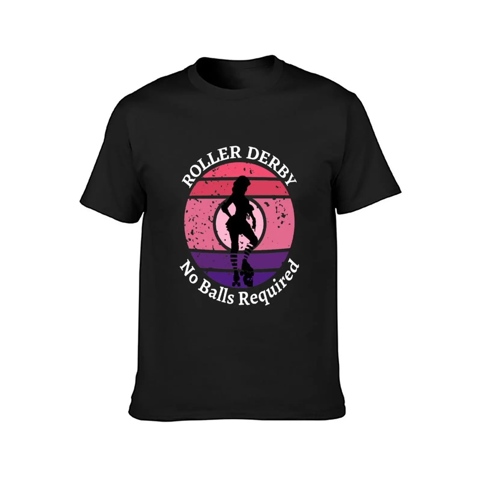 ROLLER DERBY NO BALLS REQUIRED T-Shirt boys whites Short sleeve tee new edition fruit of the loom mens t shirts