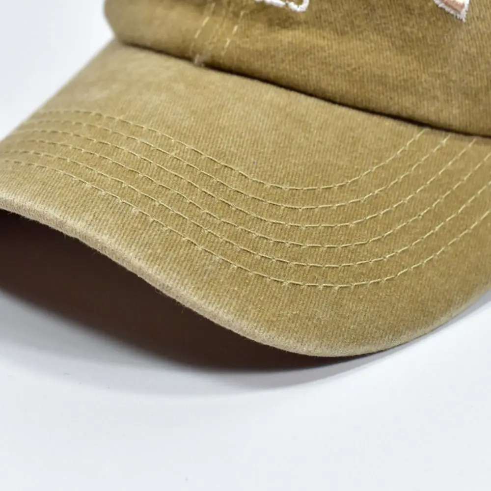 Cotton New York Baseball Cap Washable Adjustable Sport Duck Tongue Cap Versatile Anti-UV Letter Embroidery Sun Hats Summer