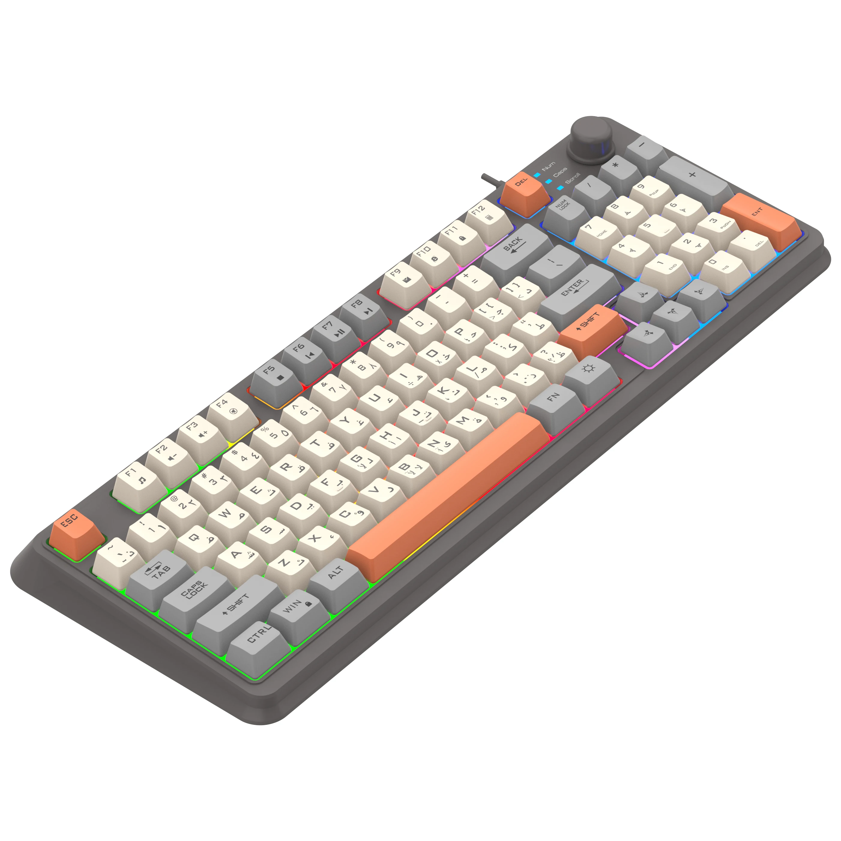 K82 Gaming Gaming Toetsenbord Glows Bekabelde USB Desktop PC/Notebook Beschikbaar 19-toetsen ponsloze knop om het volume aan te passenK82 Gaming Gaming