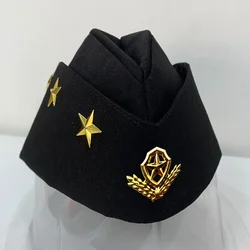 Black/Red/Green/Russian Sailor Dance Boat Hat Navy Cap Cosplay Beret Cotton Stitching