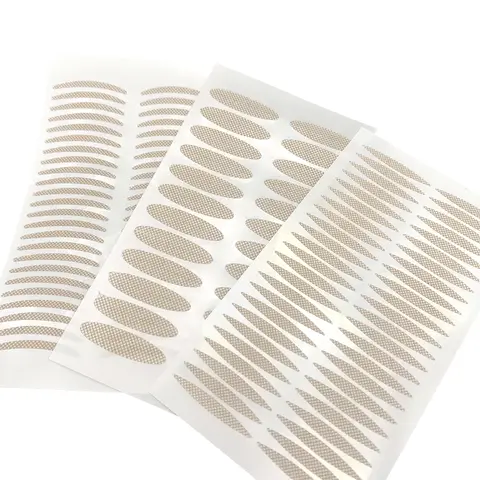 2400pairs 보이지 않는 눈꺼풀 스티커 레이스 메쉬 큰 눈 리프트 스트립 투명 접착제 방수 이중 눈꺼풀 테이프 메이크업