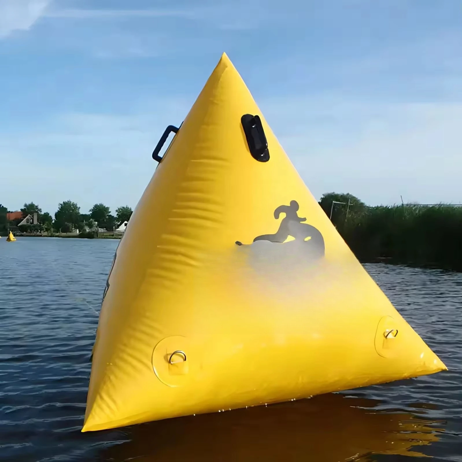 Custom Inflatable Floating Water Triangle Balloon Buoy Swimming Pool Life Buoy for Sale