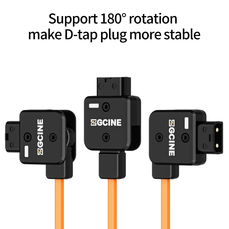 ZGCINE MD-P4 D-Tap Splitter Cable 180° Rotatable D-Tap Male Plug to 4 D-Tap Female Ports Power Supply for V-mount Battery