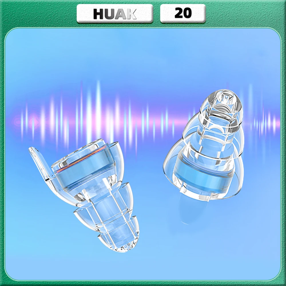 HUAK High Fidelity Concert Earplugs, Reusable Musicians Ear Plugs, 24dB Filter Technology Ear Protection for Music Festivals