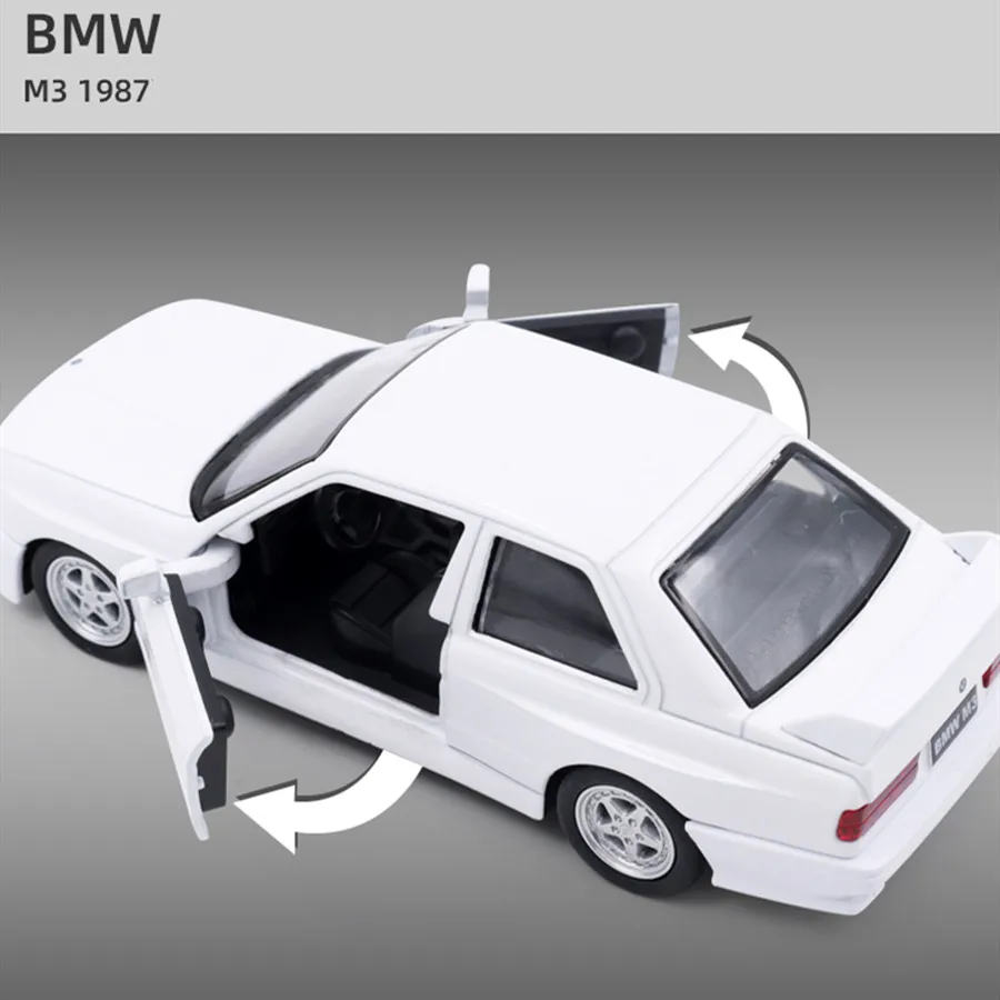 1:36 BMW M3 1987 Metal Toy Zinc Alloy Car Pull Back Diecasts & Toy Vehicles Car Model For Gifts Boy Kid