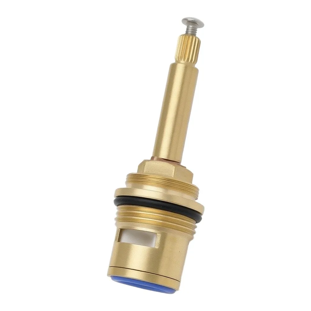 Brass Valve Spool Cartridge for Shower Tub Faucets Featuring Quick-Opening Disc Mechanism and Hot Cold Identification