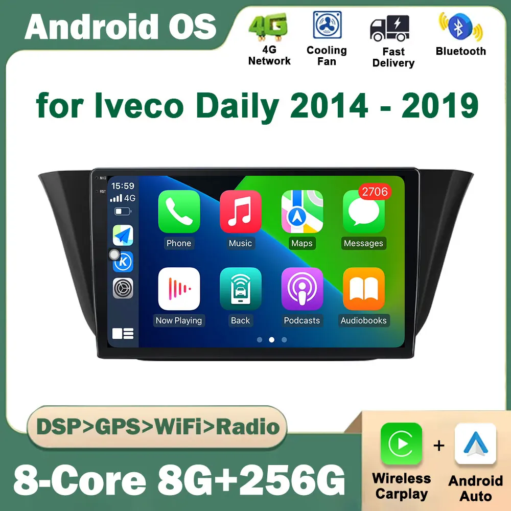 

9 inch GPS Navigation Android Auto for Iveco Daily 2014 - 2019 Car Radio Video Multimedia Player Bluetooth DSP Stereo Head Unit