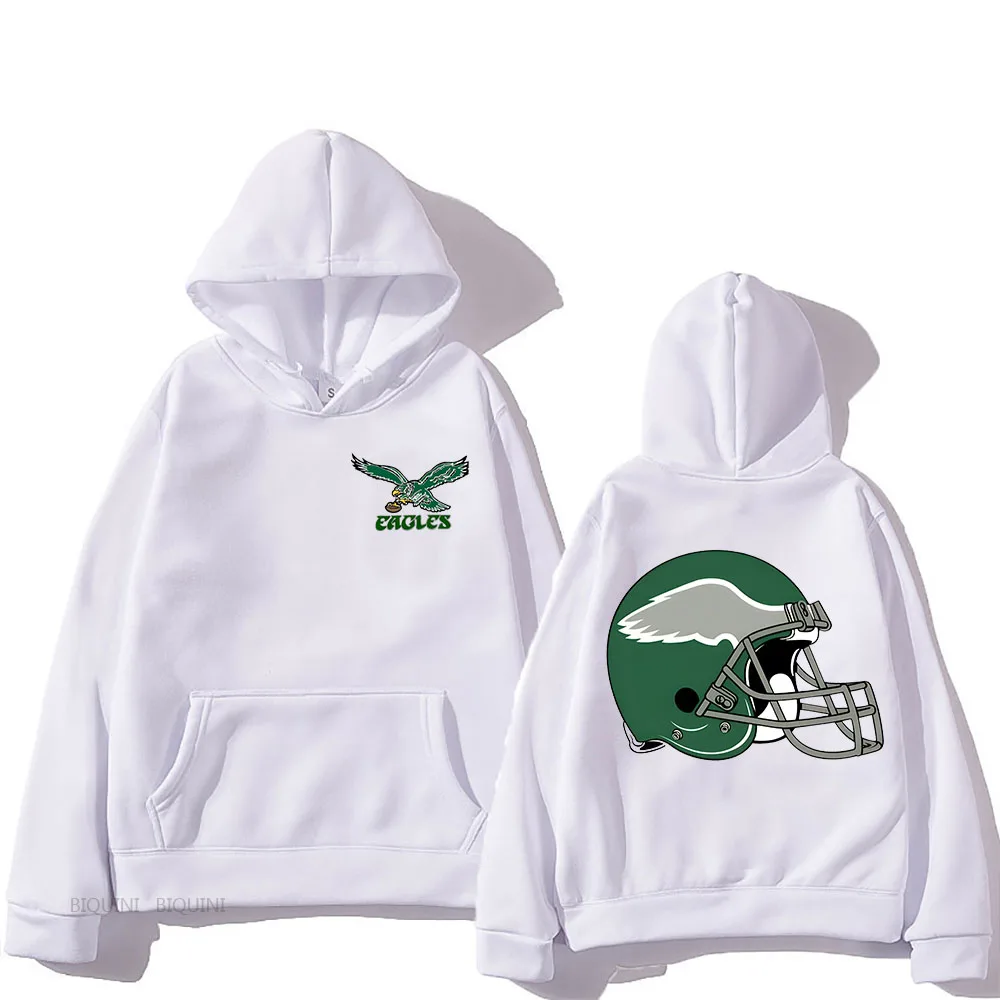 Philadelphia Eagles Hooded for Autumn/Winter Fashion Casual Sweatshirt Long-sleeved Fleece Clothing Sudaderas Vintage Pullovers