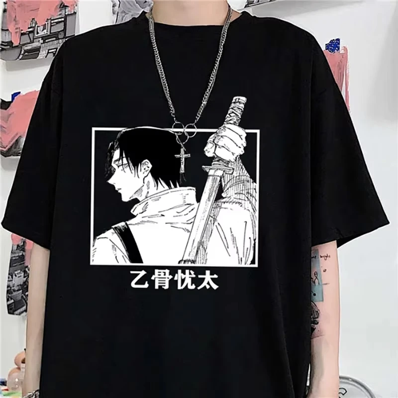 

Anime Yuta Okkotsu graphic T-shirt men's and women's fashion crew neck shirt casual street wear pure cotton comfortable