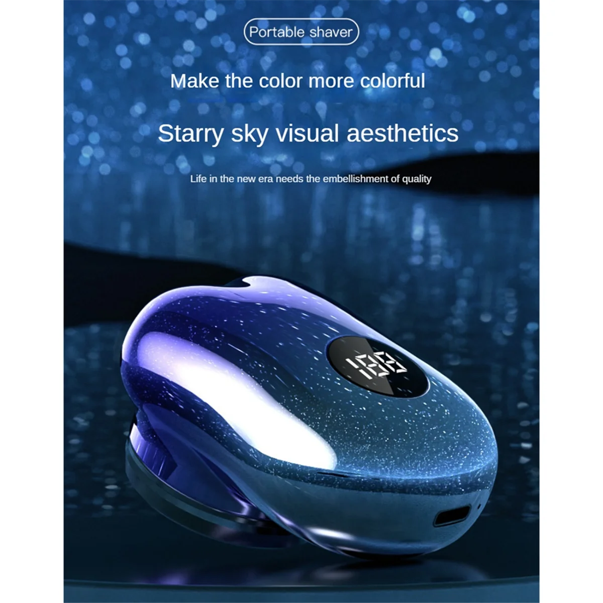 Rasoir électrique USB portable pour hommes, mini-rasage de poche, tondeuse à barbe, affichage numérique, rasoir de voyage, A