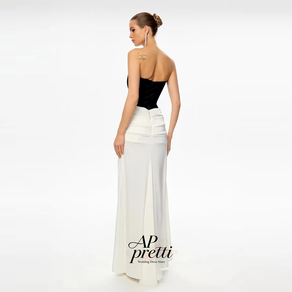 AP pretti Modern Soft Satin Wedding Dresses For Women Sweetheart Customized Sleeveless Sheath Ankle-Length Bridal Gown 2026