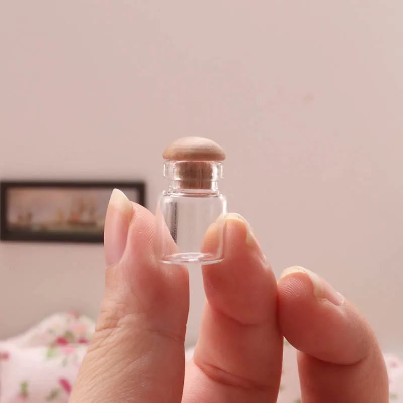 Dollhouse Miniature Items Glass Jar Mini Jar Wishing Bottles Home Decor Sugar Bowl Drift Bottle Message Doll House Accessories