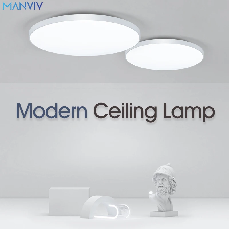 MANVIV Ultra-thin Round LED Ceiling Light modern ceiling lamps for living room Bedroom Light Cold White 46W 36W 20W 12W Ceiling