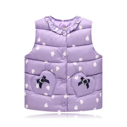 Kids Vest for Girl Baby Spring Autumn Cotton Vest Children's Clothing Retail Waistcoats Girls Seeveless Outerwear Toddler Coat