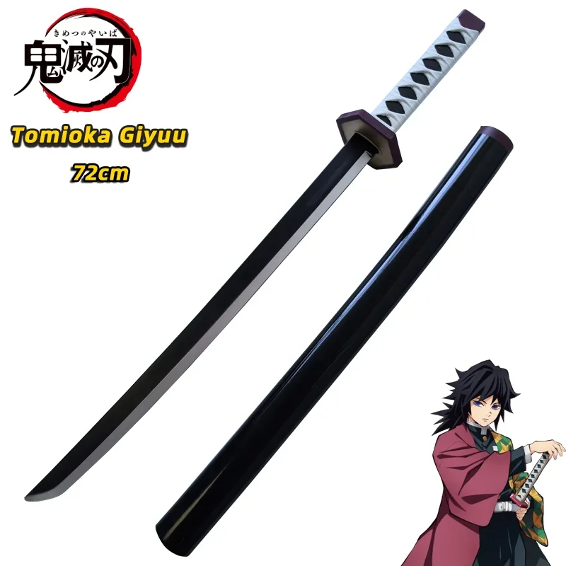 Demon slayer katana original anime montado espada cosplay arma agatsuma zenitsu shinazugawa sanemi espadas 72cm