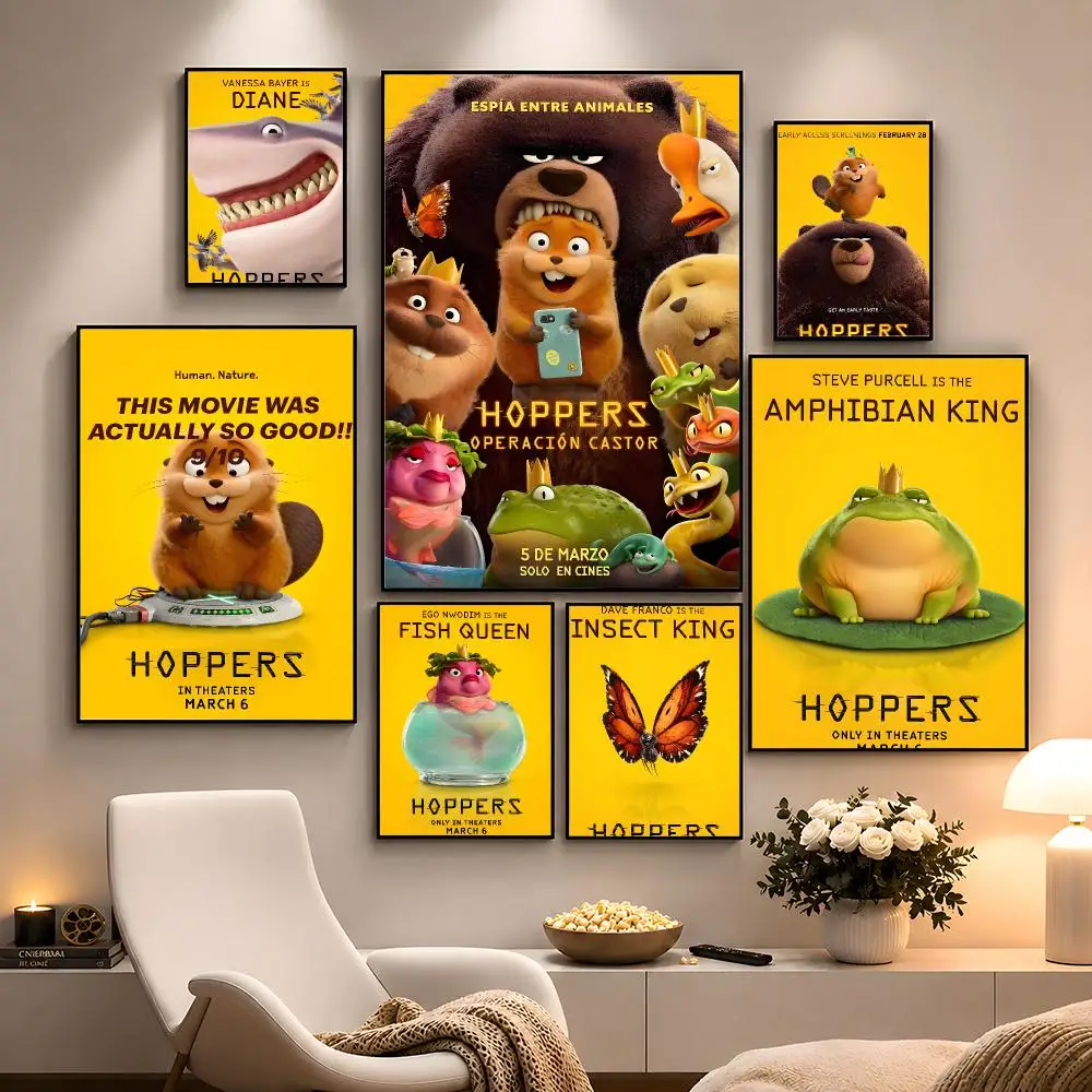 Movie Hoppers Mabel Beaver King George Poster Peel And Stick Wall Art PP Waterproof HD Bedroom Living Room Home Decor Gift