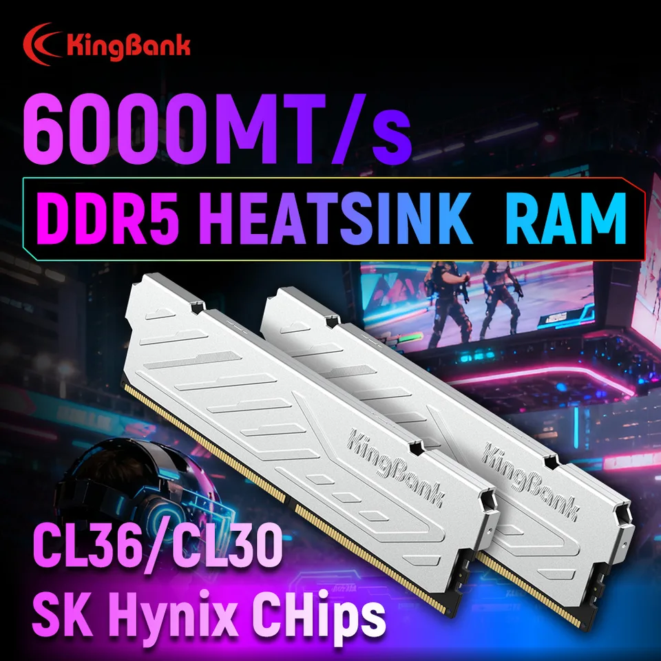 KingBank DDR5 RAM 8GB / 8GBx2 / 16GBx2 6000MHz デスクトップメモリ