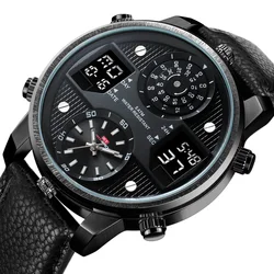 KAT-WACH Watches For Men Leather Automatic Date Quartz Clock Mens Luxury Brand Waterproof Sport Watch Men Relogios Masculino