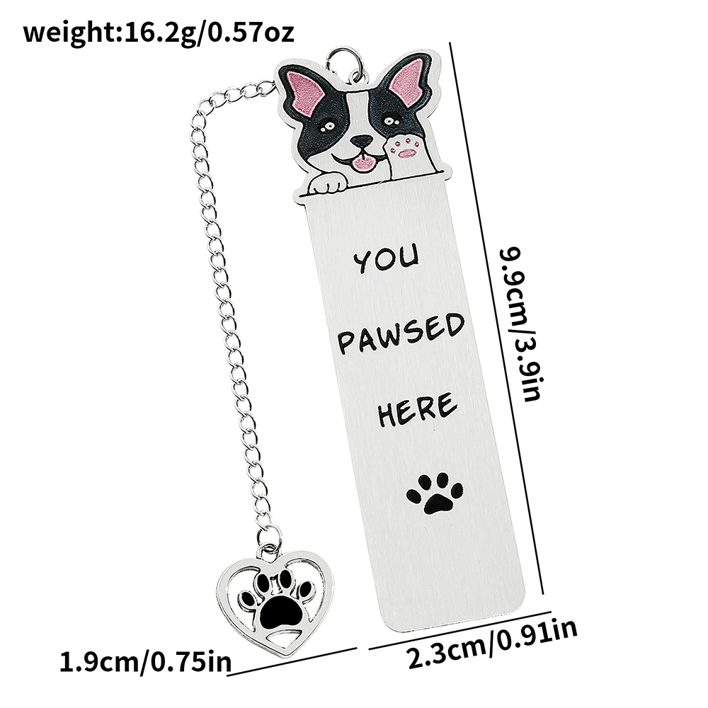 1pcs Cartoon Puppy Bookmarks, Stainless Steel Bookmarks, Reading Accessories for Book Fans, Book Lovers Book Decoration