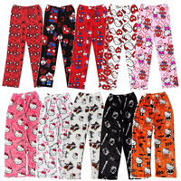 Y2K Hello Kitty Flannel Pajama Pants Cozy Lounge Wear Dorm Essential Cute Cartoon Social Media Fashion Mix & Match Prints