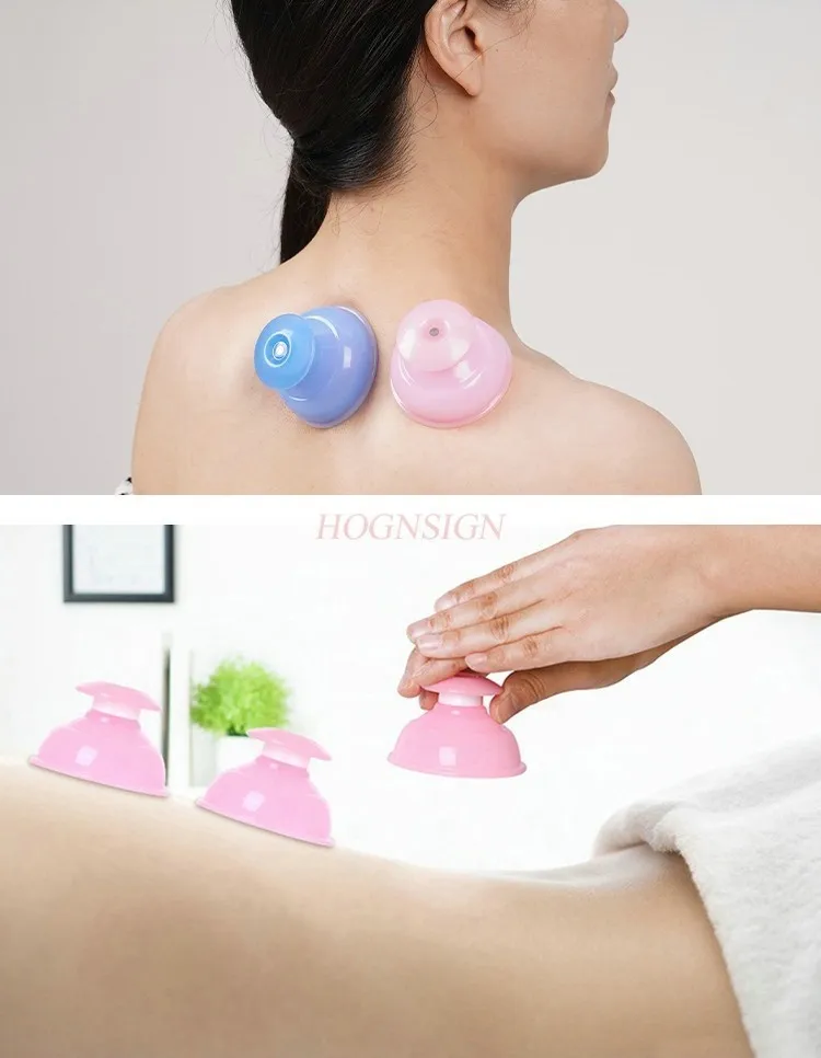 4pcs Muscle relaxation, fascia jar, silicone jar, easy to use, home cupping, cupping therapy, massage