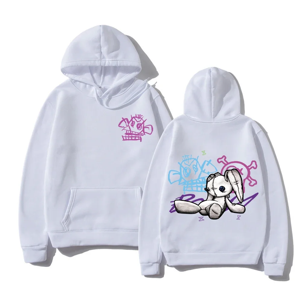 Arcane Jinx Hoodie Fashion Men Harajuku Anime Rabbit Monkey Hoodies Unisex Funny Cute Cartoon Bunny Pullovers Sweatshirts Hoodys