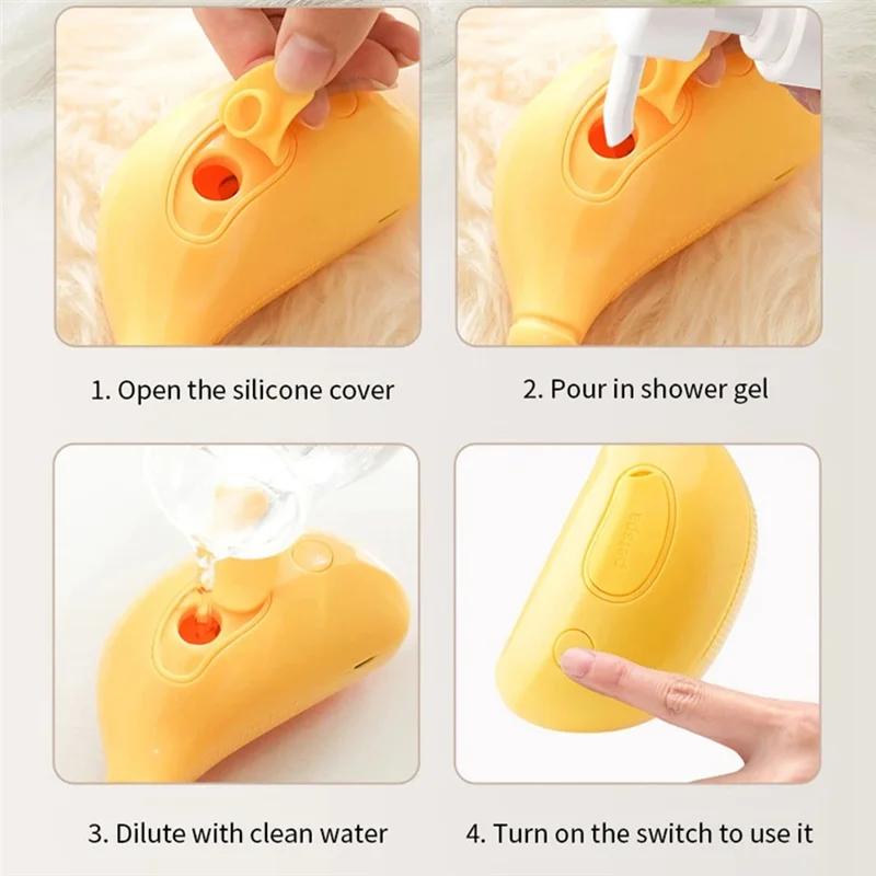

Steamy Dog Brush Electric Spray Cat Hair Brushes For Massage And Hair Removal Green