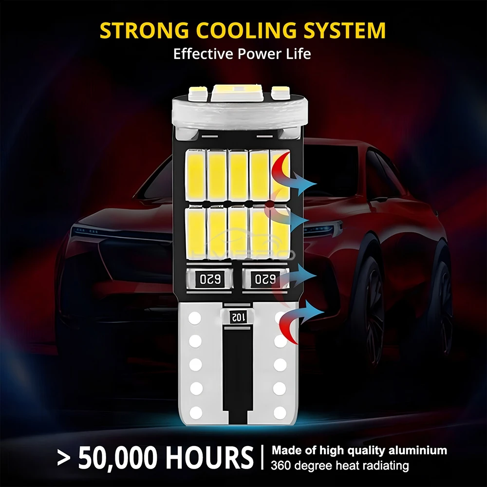 2/4/10 قطعة T10 4014 26SMD W5W 194 501 Led Canbus سيارة ضوء لمبة لوحة ترخيص الإضاءة الداخلية قبة الباب مصباح اكسسوارات السيارات #4