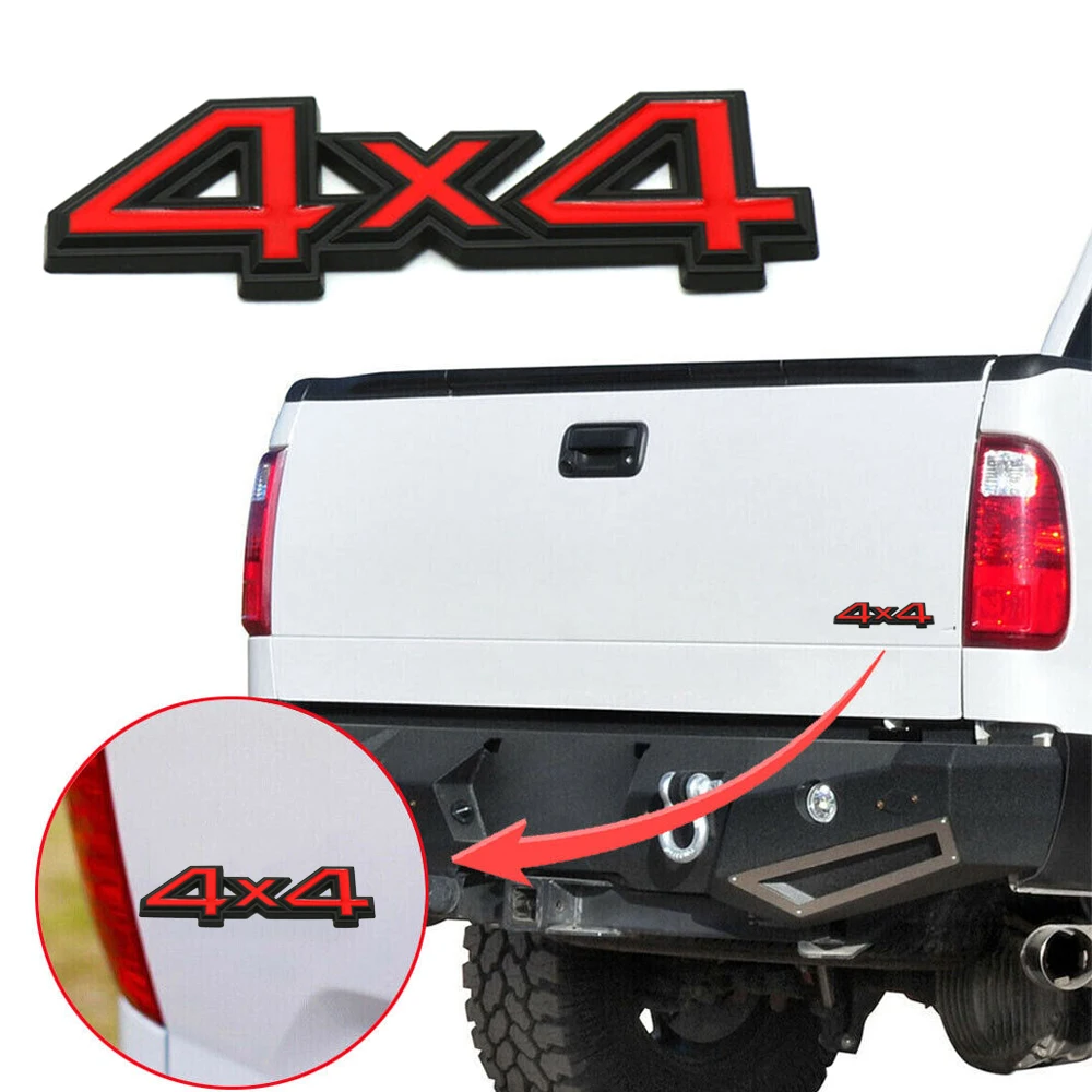 

1Pc Universal 3D Metal 4X4 Four-Wheel Drive Car Stickers Emblem Badge Car Body Decor Decal Stickers Car Exterior Accessories