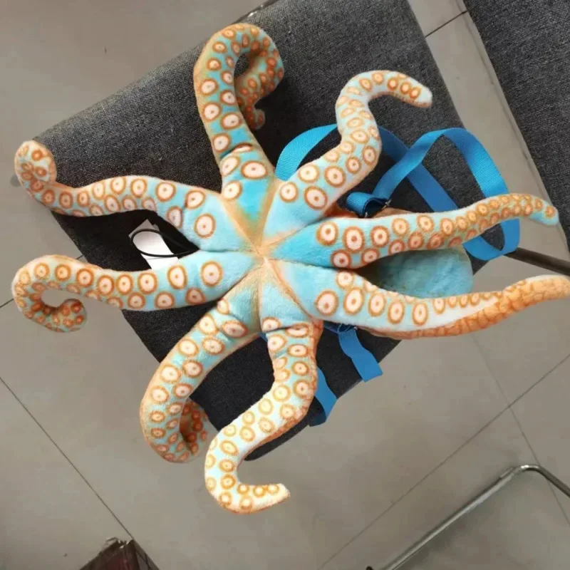 Octopus Backpack Plush Backpack Students Funny Creative Couple Tiger Lion Plush Backpack Children Large Capacity Backpack Kids