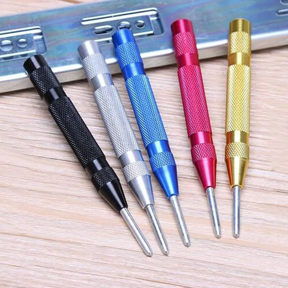 Pasador central automático de 5 pulgadas, herramienta de perforación con resorte, marca de hendidura de madera, broca para carpintería, novedad