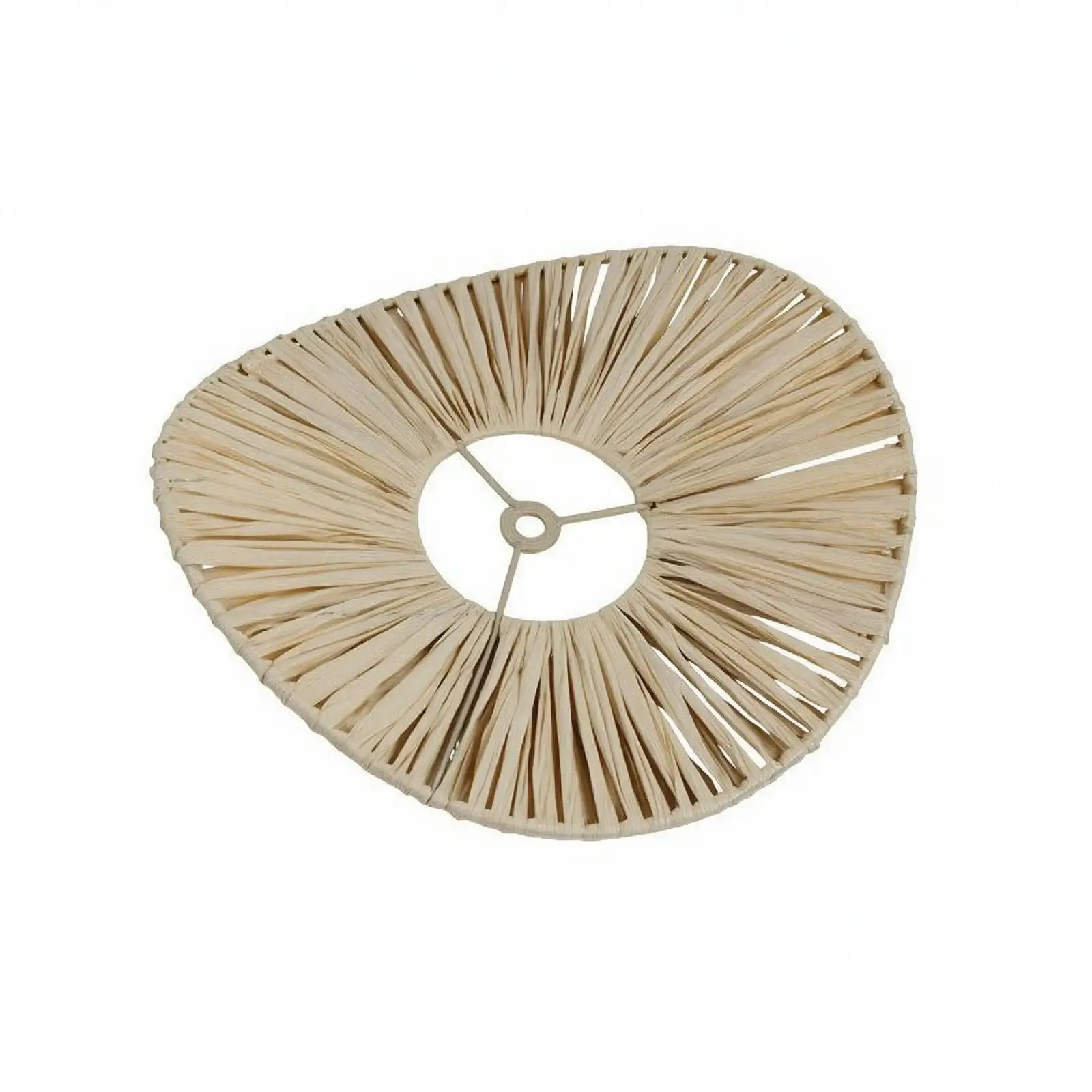 Bohemian Handwoven Ceiling Lamp Shade Oval Paper Pendant Light Cover Rustic Hanging Decor for Living Room Warm Lighting
