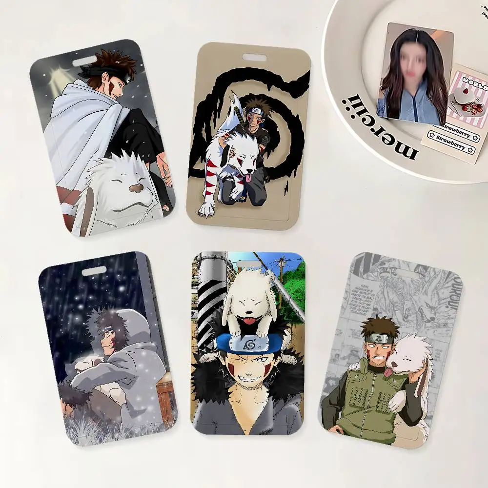 Portatarjetas de identificación de Anime Kiba Inuzuka con estuche para tarjetas de identificación de oficina y escuela