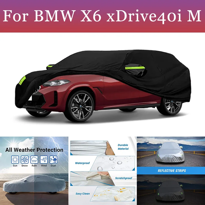 

Full Car Cover For BMW X6 xDrive40i M Waterproof Summer Sun Shade Anti-UV Winter Rain Snow Prevent Cover