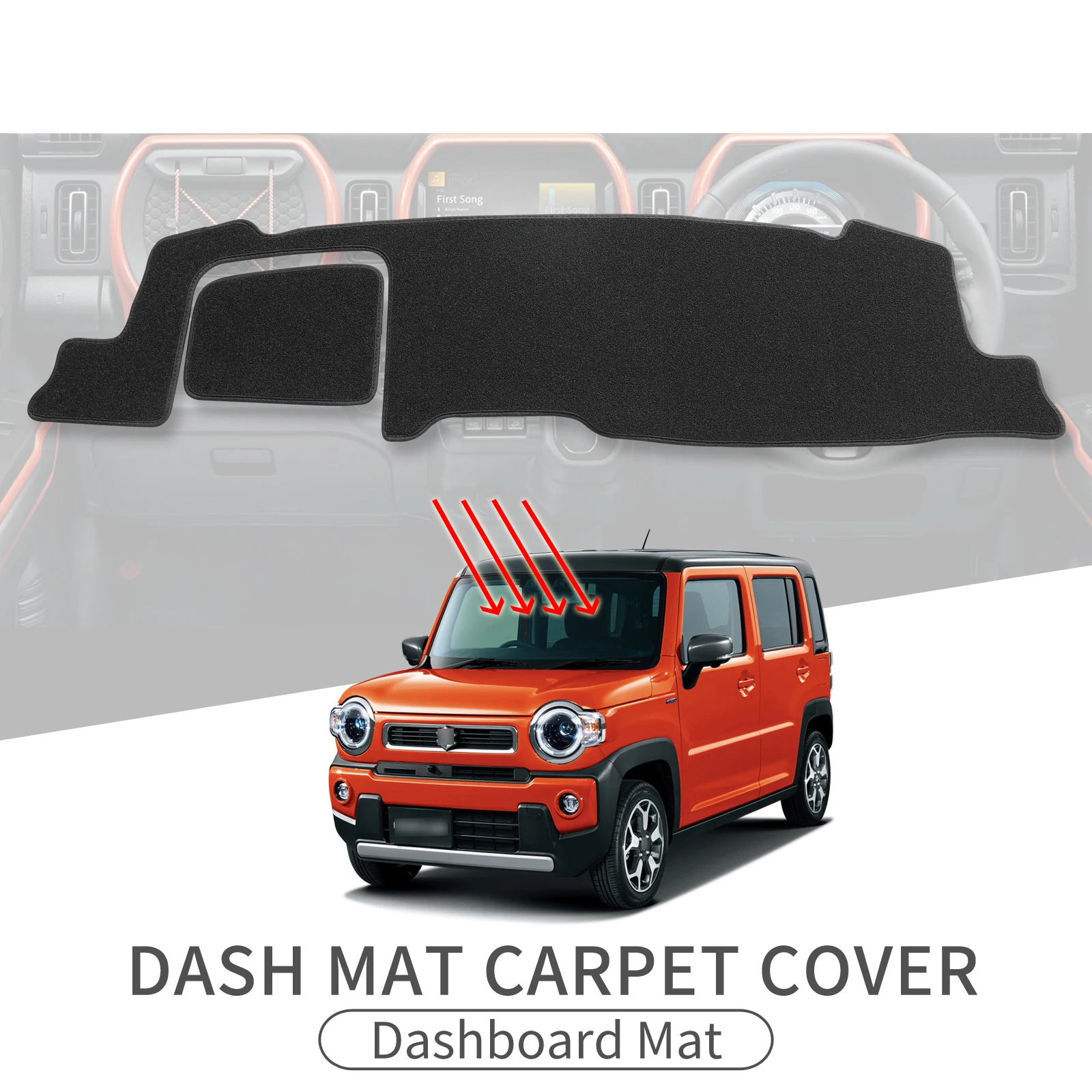 

for Suzuki Hustler MR52S MR92S 2020 2021 2022 2023 2024 Car Dashboard Mat Sunshade Protective Carpet Dash Mat Dashmat