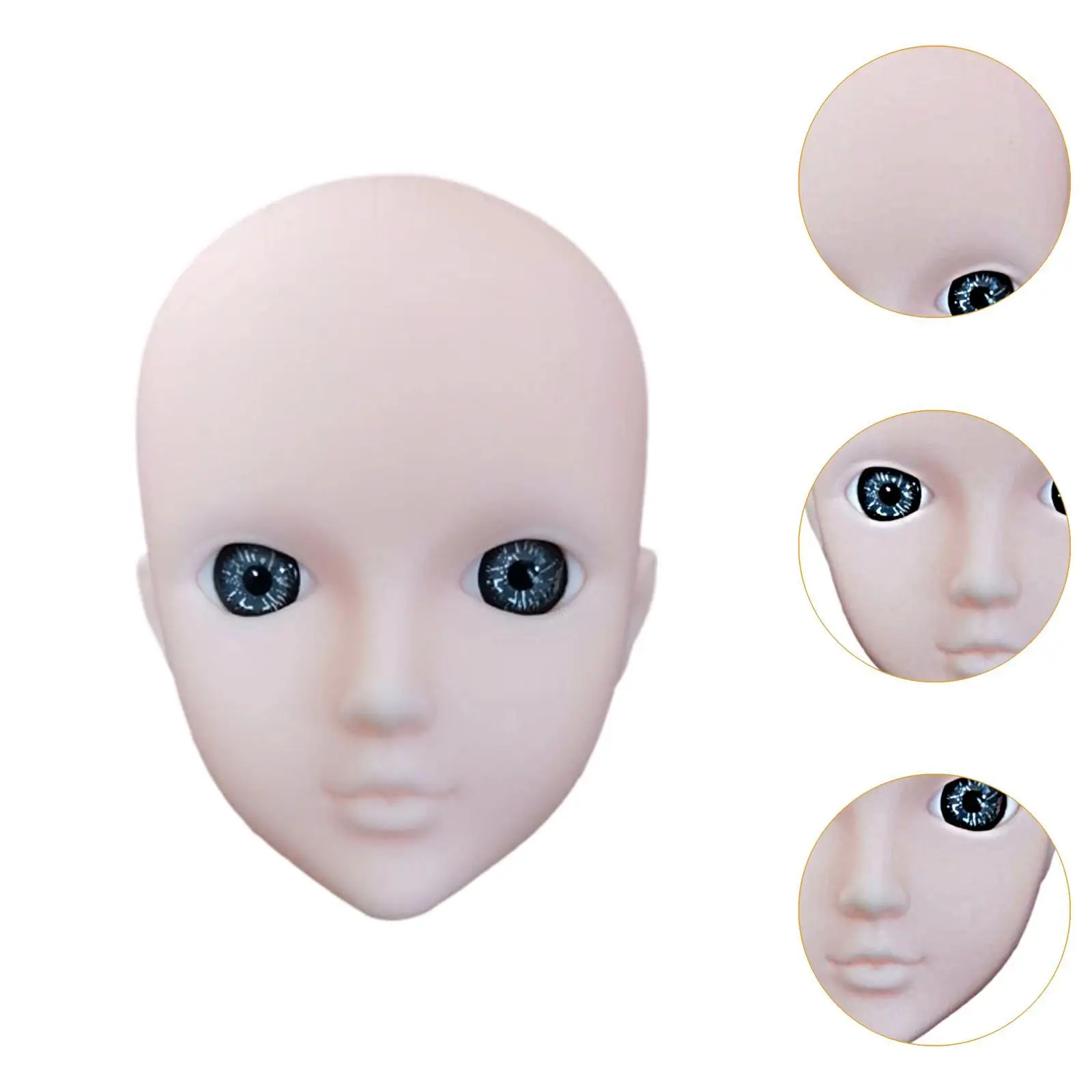 1/6 ฝึกแต่งหน้าตุ๊กตาหัวแต่งหน้าการฝึกอบรม 3D Eyes สําหรับ Ball Jointed ตุ๊กตา