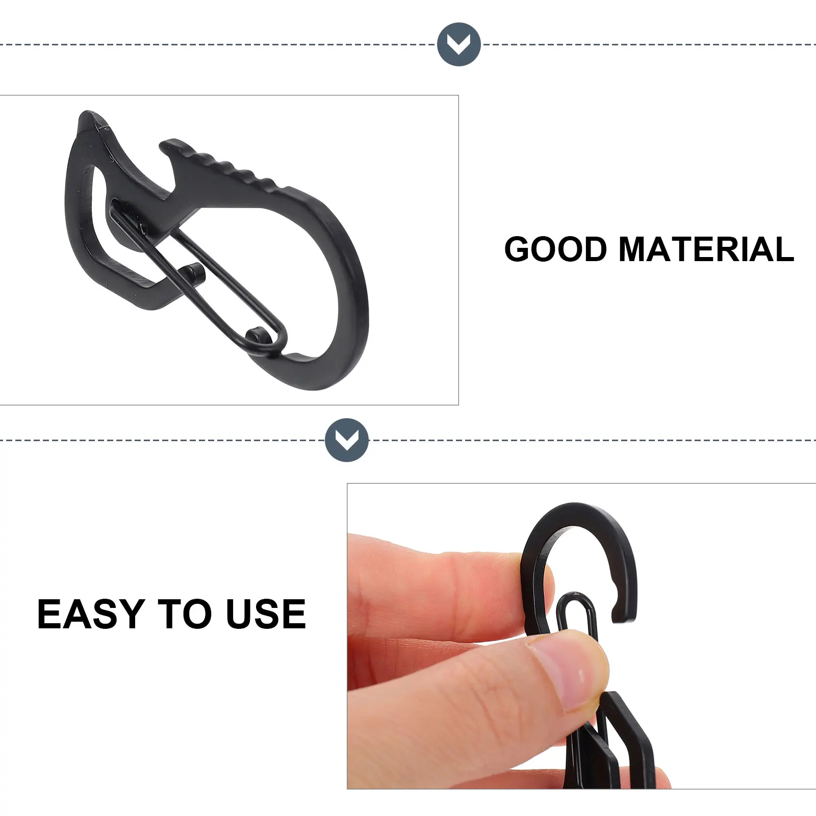 

2 Pcs Keychain Bottle Opener Camping Survival Outdoor Military Food Gadgets Tools Accessories Openers Carabiner Simple