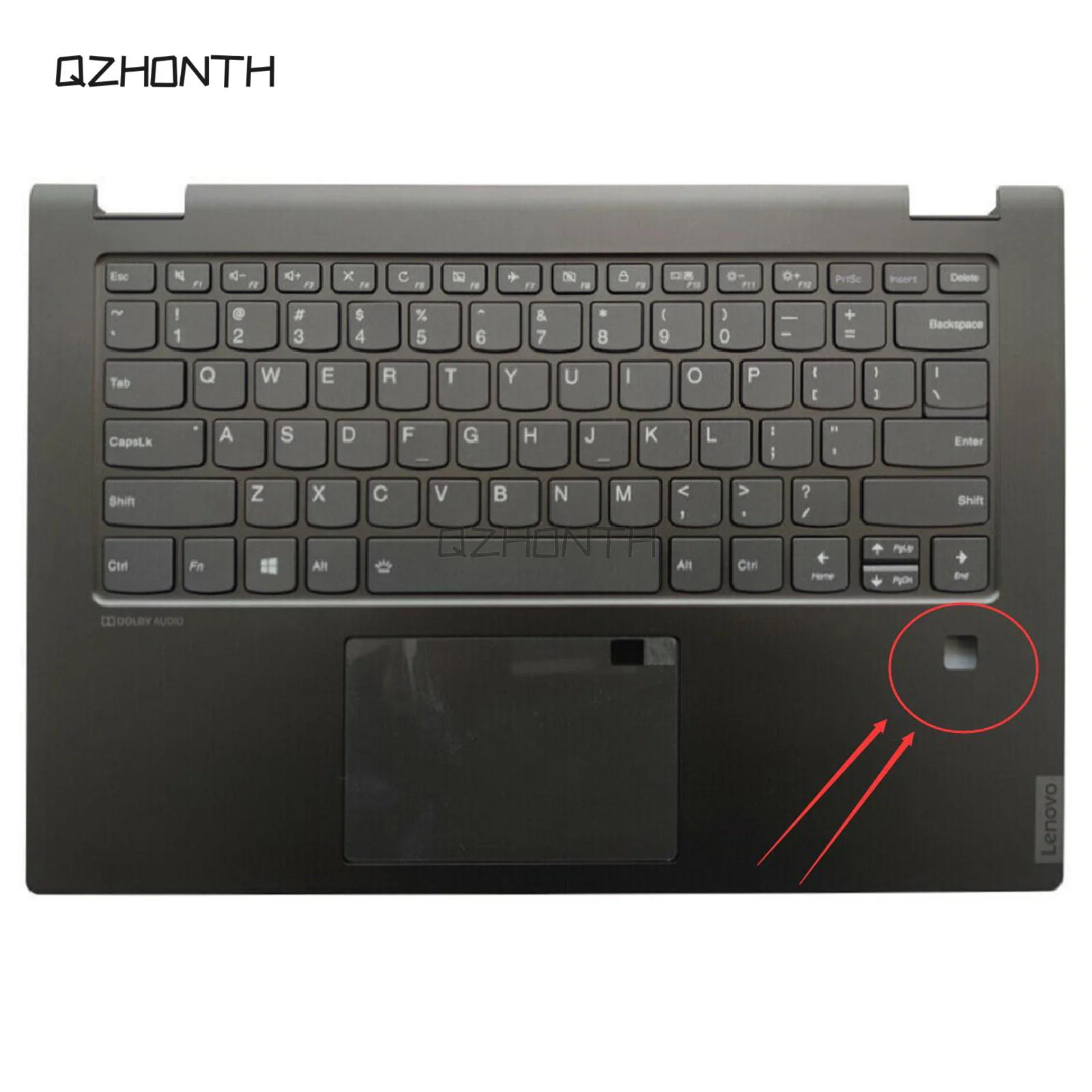 Imagem -04 - para Lenovo Ideapad C34014 C340-14api Iwl Iml Flex-14 Palmrest Capa Superior com Teclado Retroiluminado 14 Preto Novo