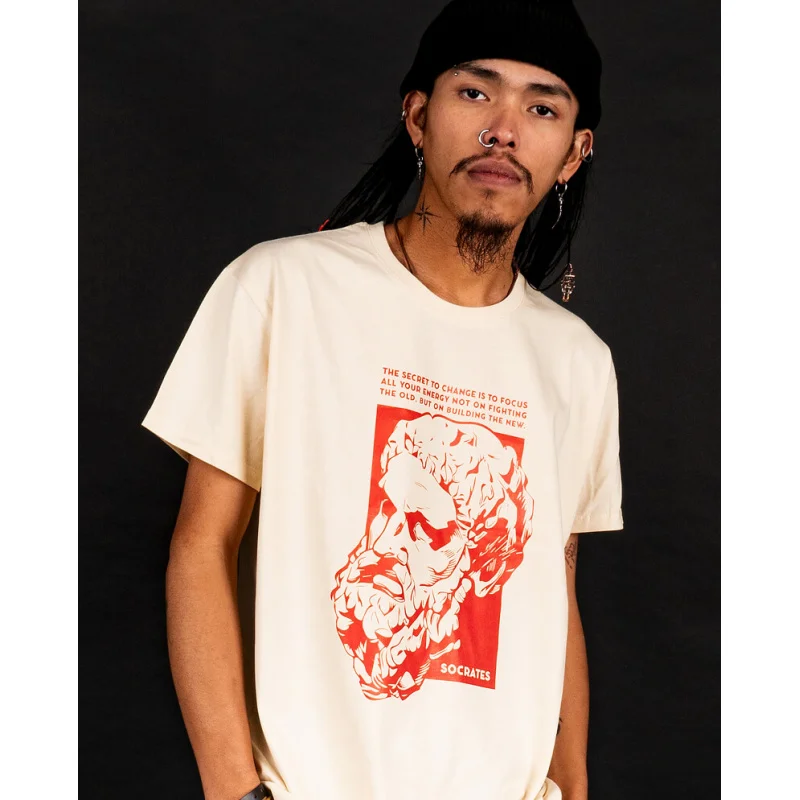 

Socrates political greek philosophy quotes Funny T shirt 100% cotton Birthday Gift Tee All size Tops Humor Graphic Clothes