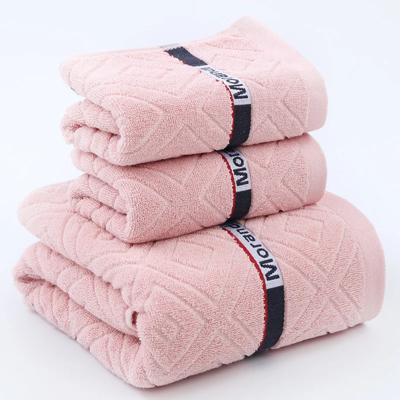 

New Cotton Bath Towel Set Absorbent Adult Bath Towels Solid Color Soft Friendly Face Hand Shower Towel For Bathroom Washcloth