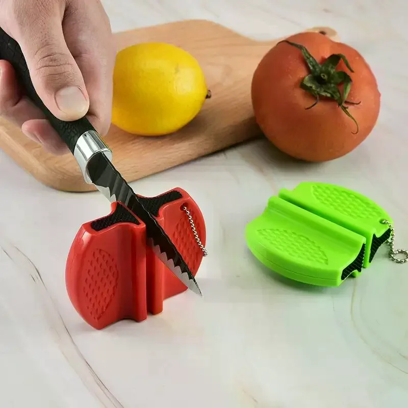 Mini Knife Sharpener Rough Delicate Double Sided Portable Ceramic Pocket Outdoor Camping Hiking