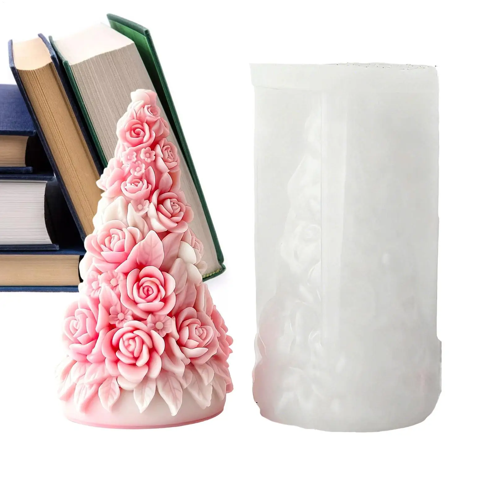 

Rose tree candle mold 3D Tree Molds Crafts suitable for home decoration and ornaments handicrafts Christmas gifts