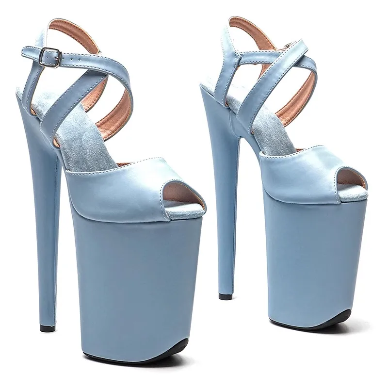 LAIJIANJINXIA New Sexy Stiletto Sandals Platform Women Shoes Sexy Dance Shoes 23 CM High Heels Sandals Pole Dancing Shoes 027