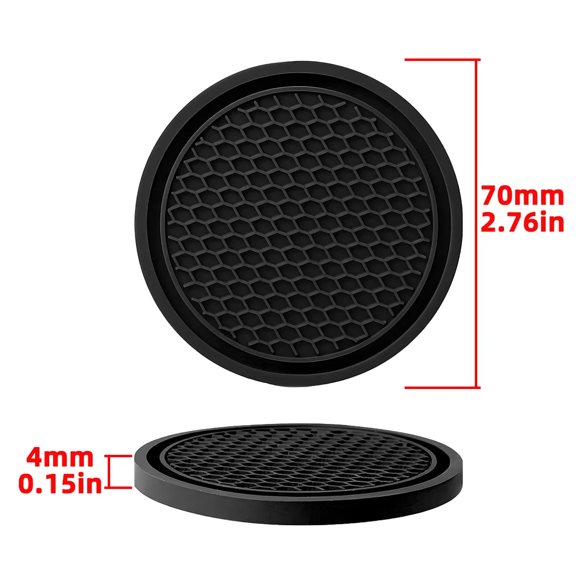 Car Cup Holder Coaster Anti Slip Silicone Mat Non Slip Drink Insert Pad Washable Durable Auto Interior Car Accessories