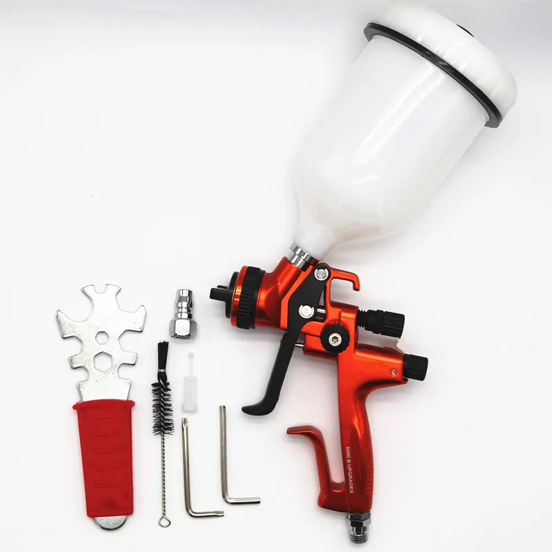 1.3mm 600CC Cup Spray Gun Gravity Air Spray Gun Manual Spray Gun Water-Based Paint Spray Gun Varnish Air Spray Gun Car Paint Gun