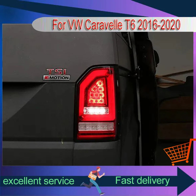 Car Stuff Styling For VW Volkswagen Caravelle Multivan T6 2016-2020 Rear Lamp DRL Taillight Highlight LED Reverse Auto Accessory