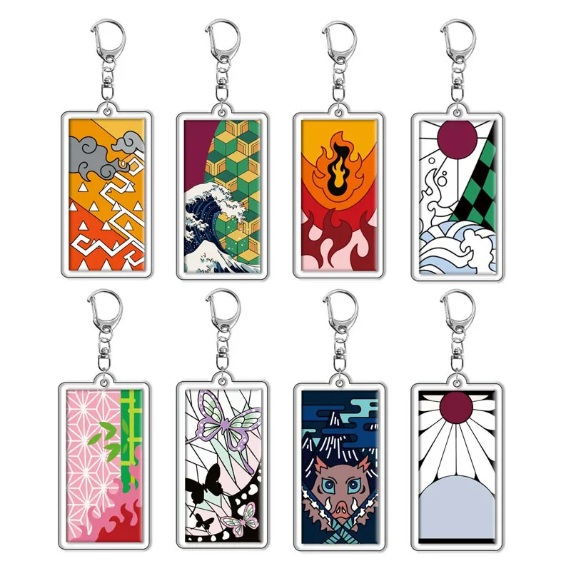 

Anime Acrylic Keychain Kamado Tanjirou Nezuko MakomoAgatsuma Zenitsu Hashibira Inosuke Cute Big Head Pendant Sleeping Bag 5.5cm